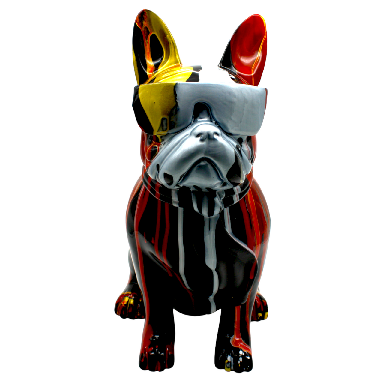 Red Expressionist Dog with Glasses - 14