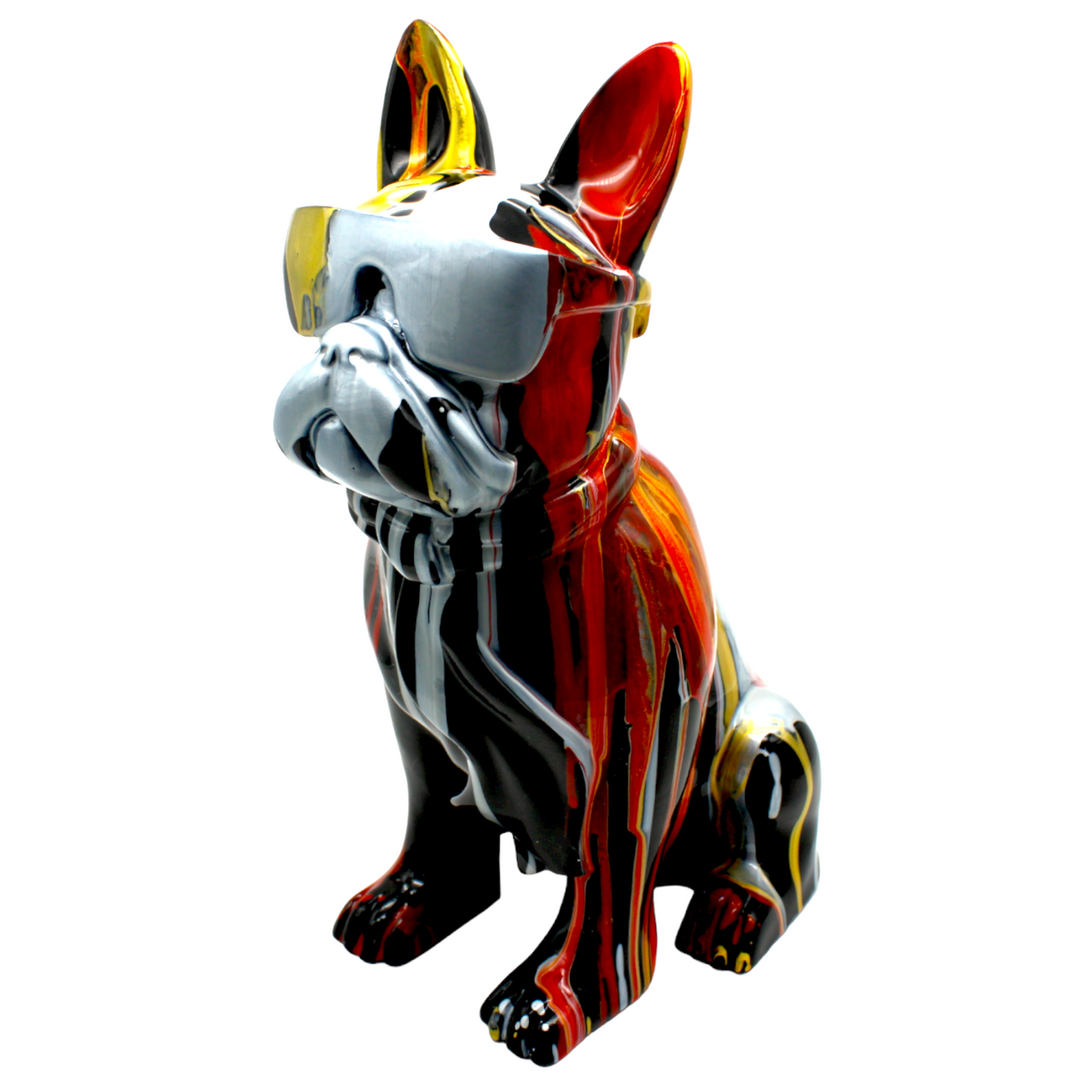 Red Expressionist Dog with Glasses - 14