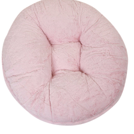 Baby Pink Mink Bagel Bed