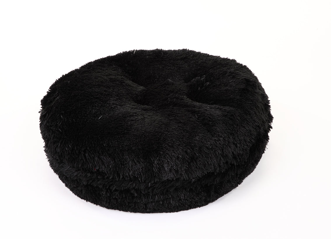 Black Shag Bagel Bed