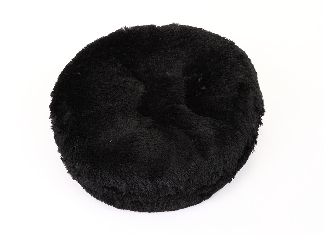 Black Shag Bagel Bed