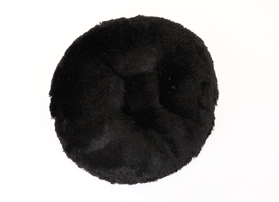 Black Shag Bagel Bed