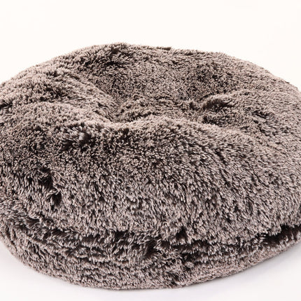 Chocolate Frosted Shag Bagel Bed