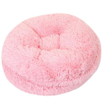 Light Pink Shag Bagel Bed