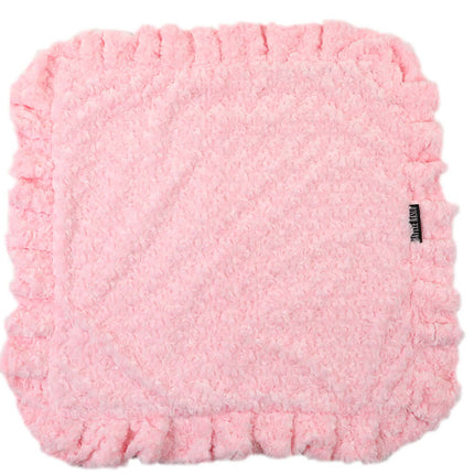 Pink Rosebud with Cream Shag Blanket