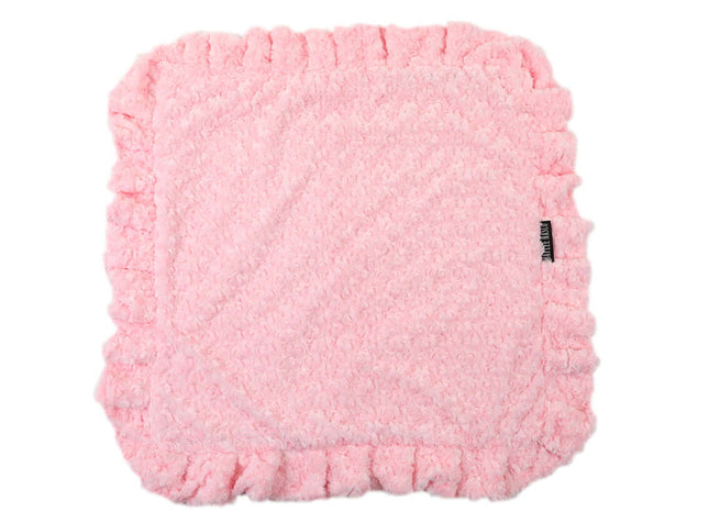 Pink Rosebud with Cream Shag Blanket