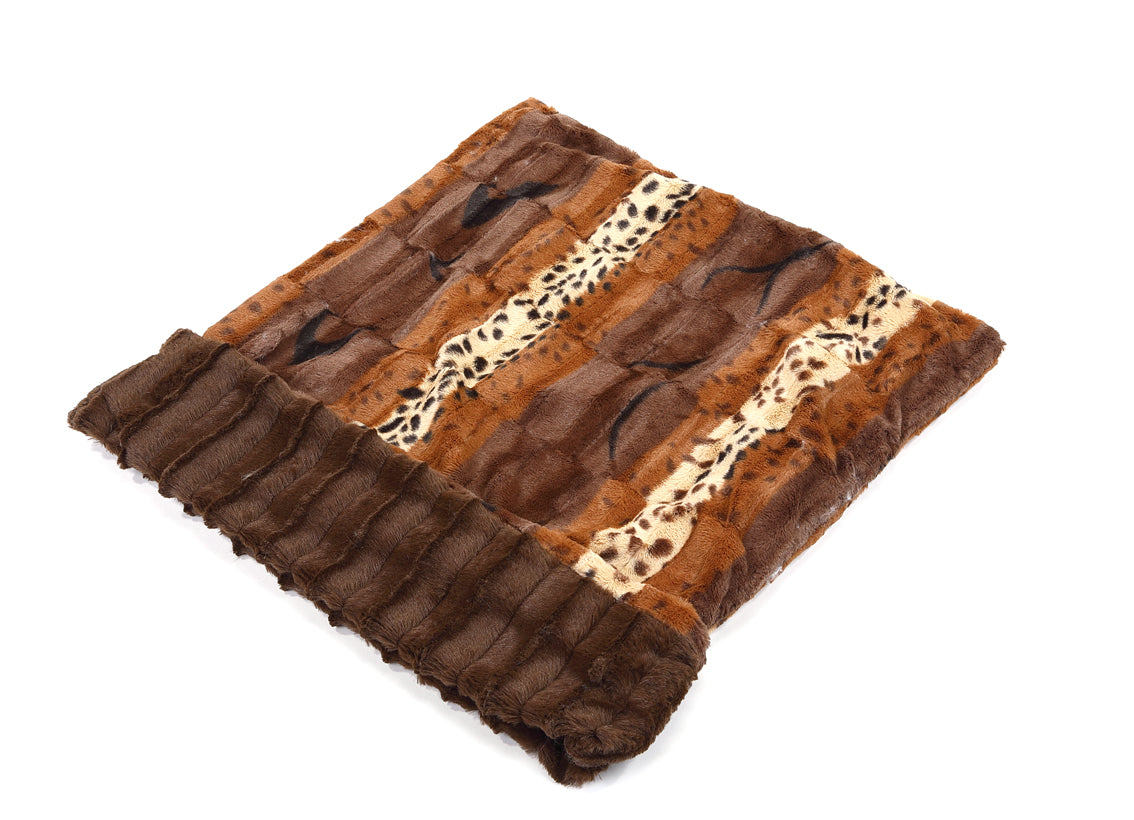 Exotic Fur Brown/Gold & Brown Mink Cuddle Pouch