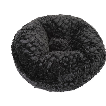 Crocodile Black Mink Bagel Bed