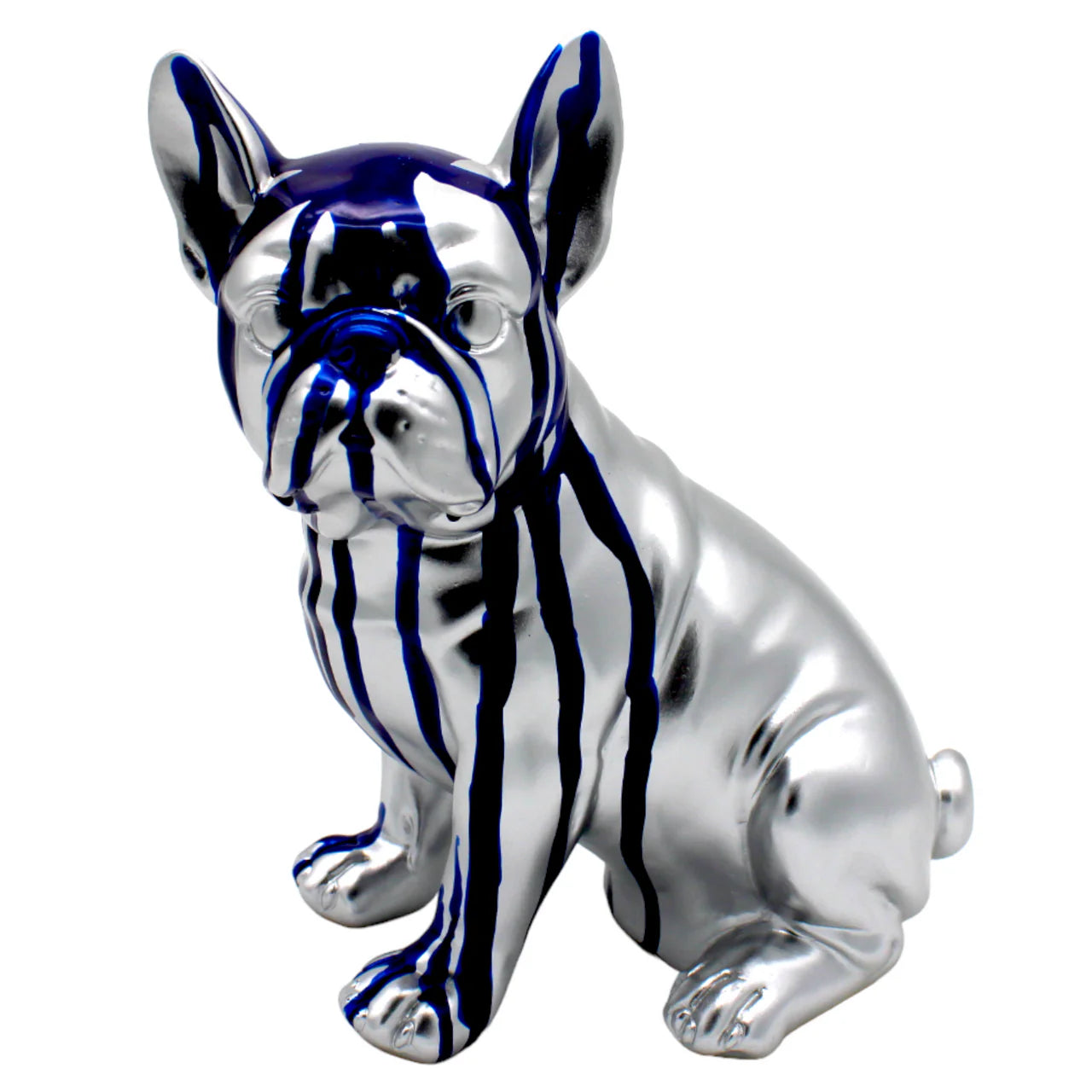 Sitting Blue Dripping French Bulldog - 8