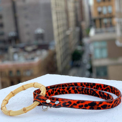 Sasha Leash - Red Leopard