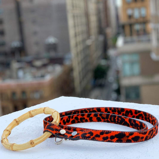 Sasha Leash - Red Leopard