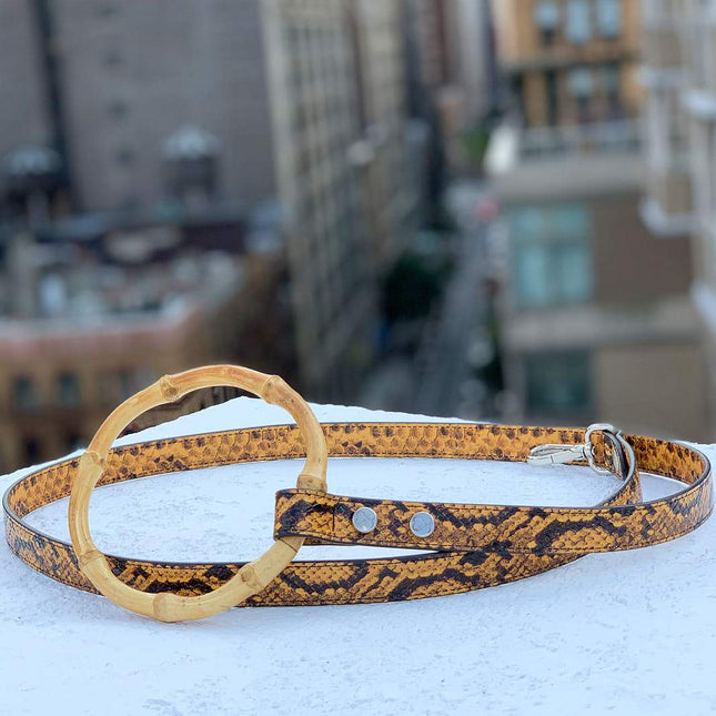 Sasha Leash - Embossed Yellow & Black