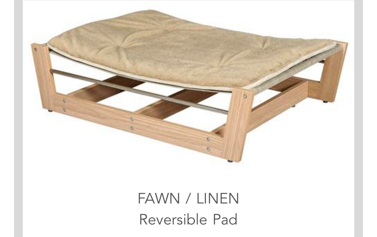 Yugen Pet Lounger in Mineral Yugen Reversible Pad Fawn