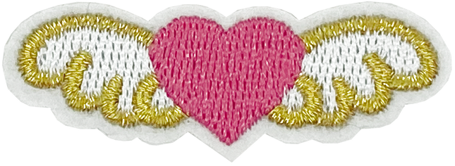 Small Heart with Wings (Pink) - Patch