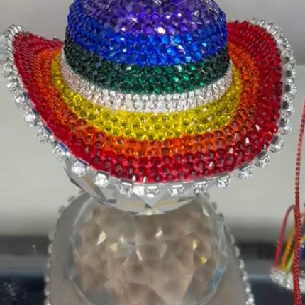 Crystal Cowboy Hat Rainbow Wrangler