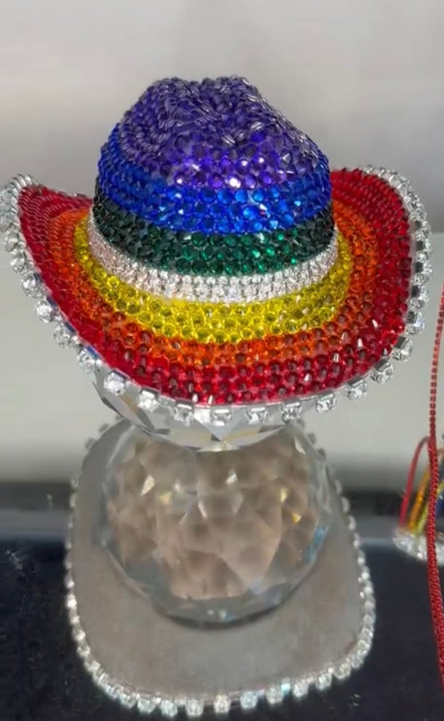 Crystal Cowboy Hat Rainbow Wrangler