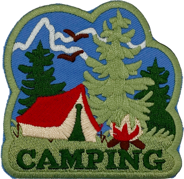 Camping Tent and Fire - Patch