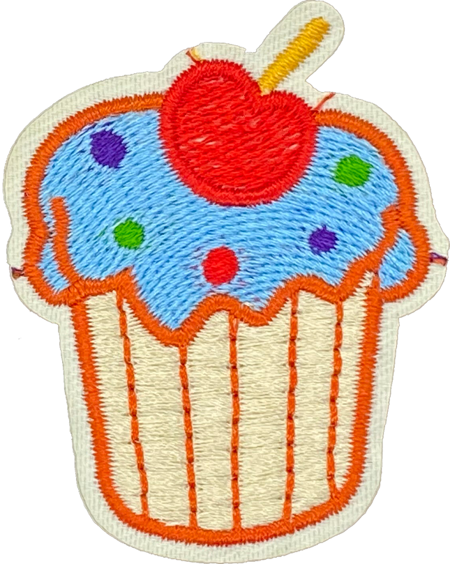 Cupcake 6 (Tan & Blue)- Patch