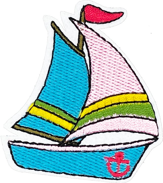 Sailboat 3 (Pink & Turquoise) - Patch