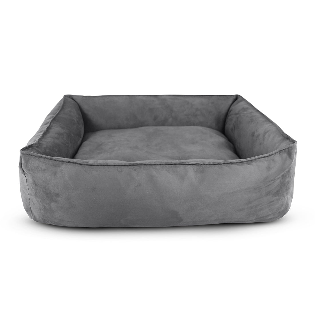 Oasis Plush Pillow Dog Bed Fathom Gray