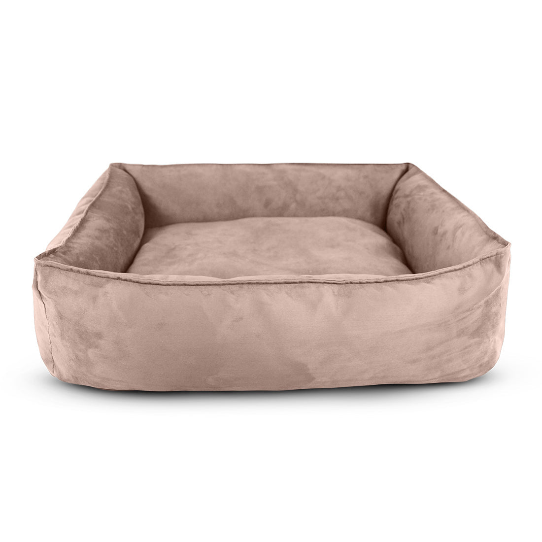 Oasis Plush Pillow Dog Bed Champagne Beige