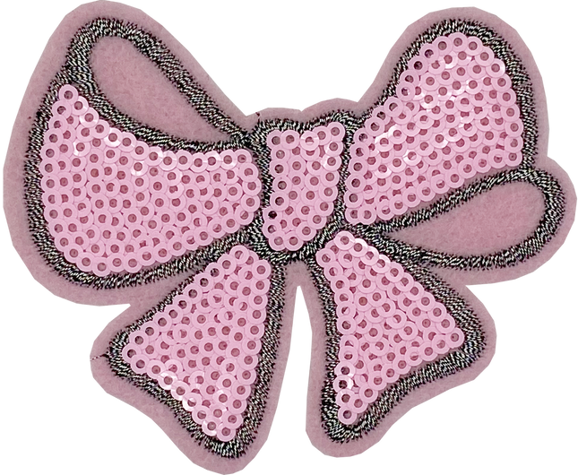 Pink Sequin Bow - Patch