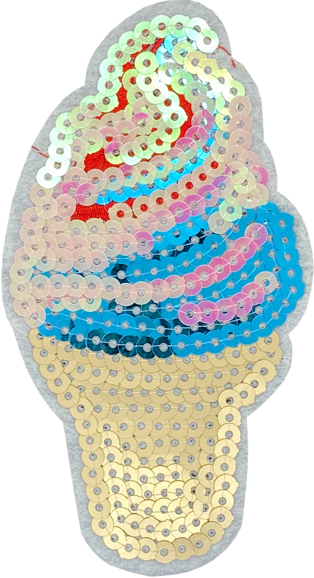 Sequin Ice Cream Cone - Patch