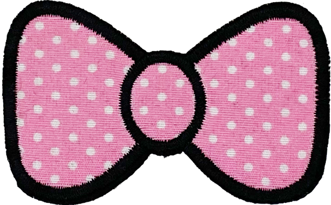 Pink Dot Bow - Patch