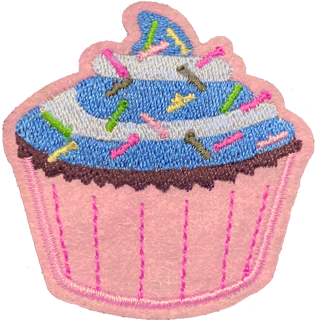 Cupcake 2 (Pink & Blue) - Patch