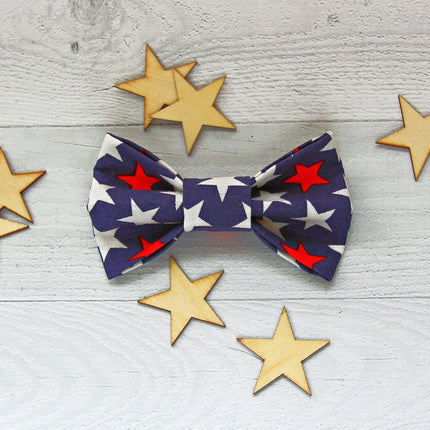 Independence Day Star Dog Bow Tie