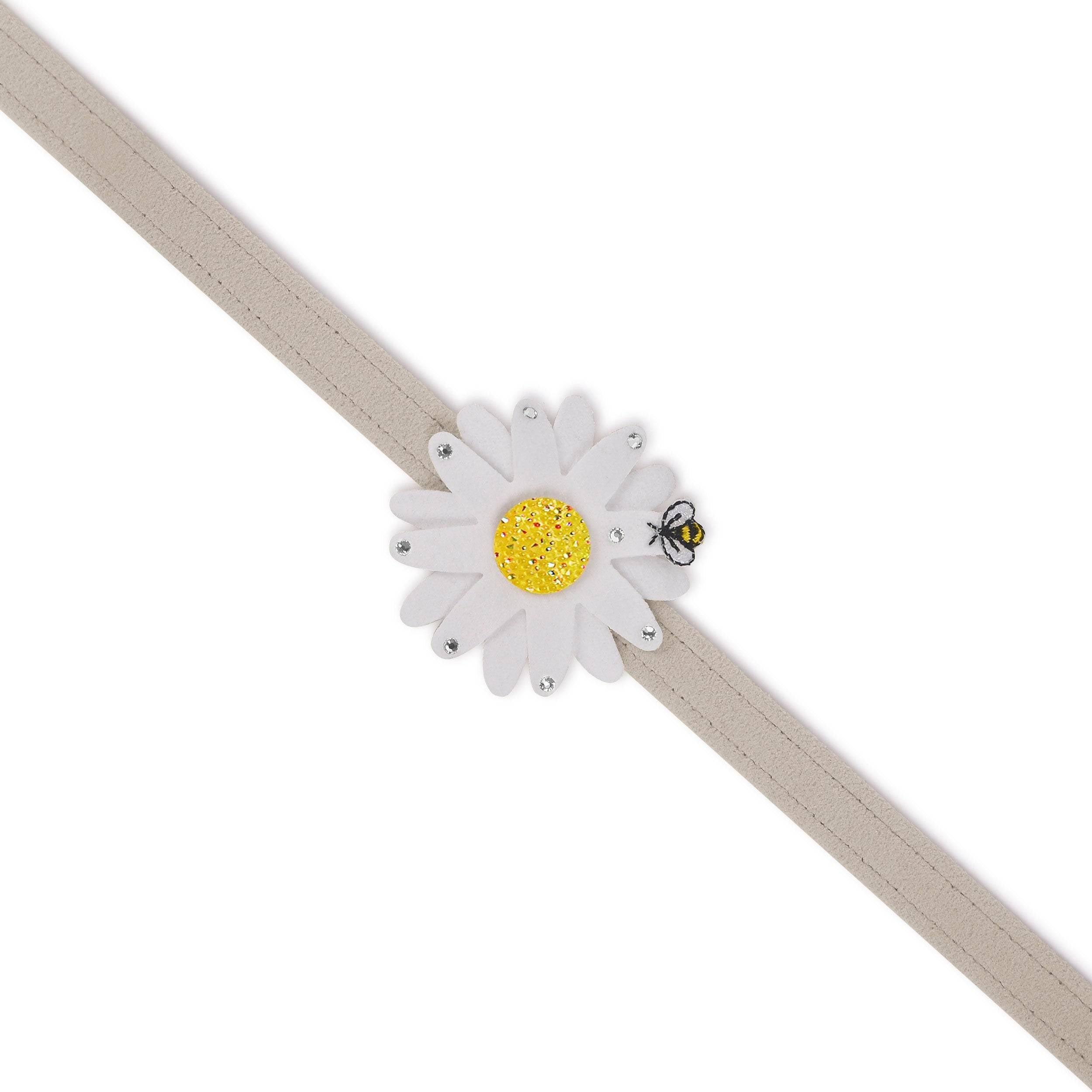 Large Daisy with AB Crystal Stellar Center Leash Indigo