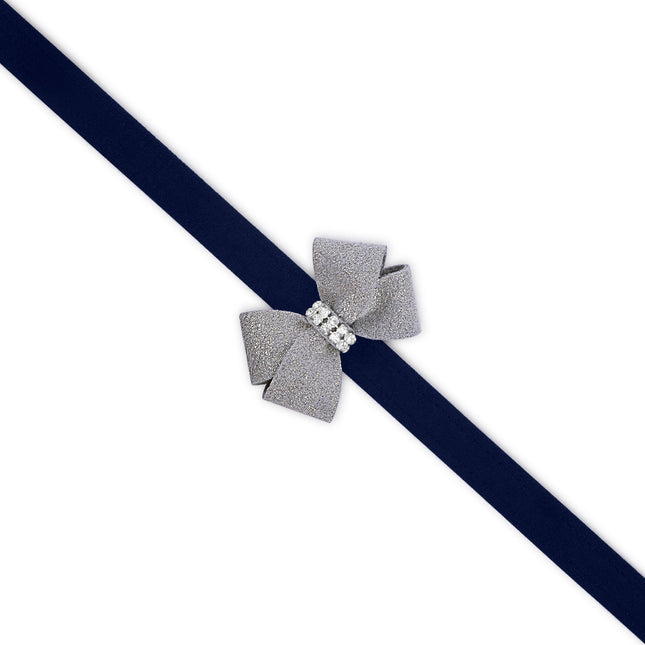 Platinum Glitzerati Nouveau Bow Leash