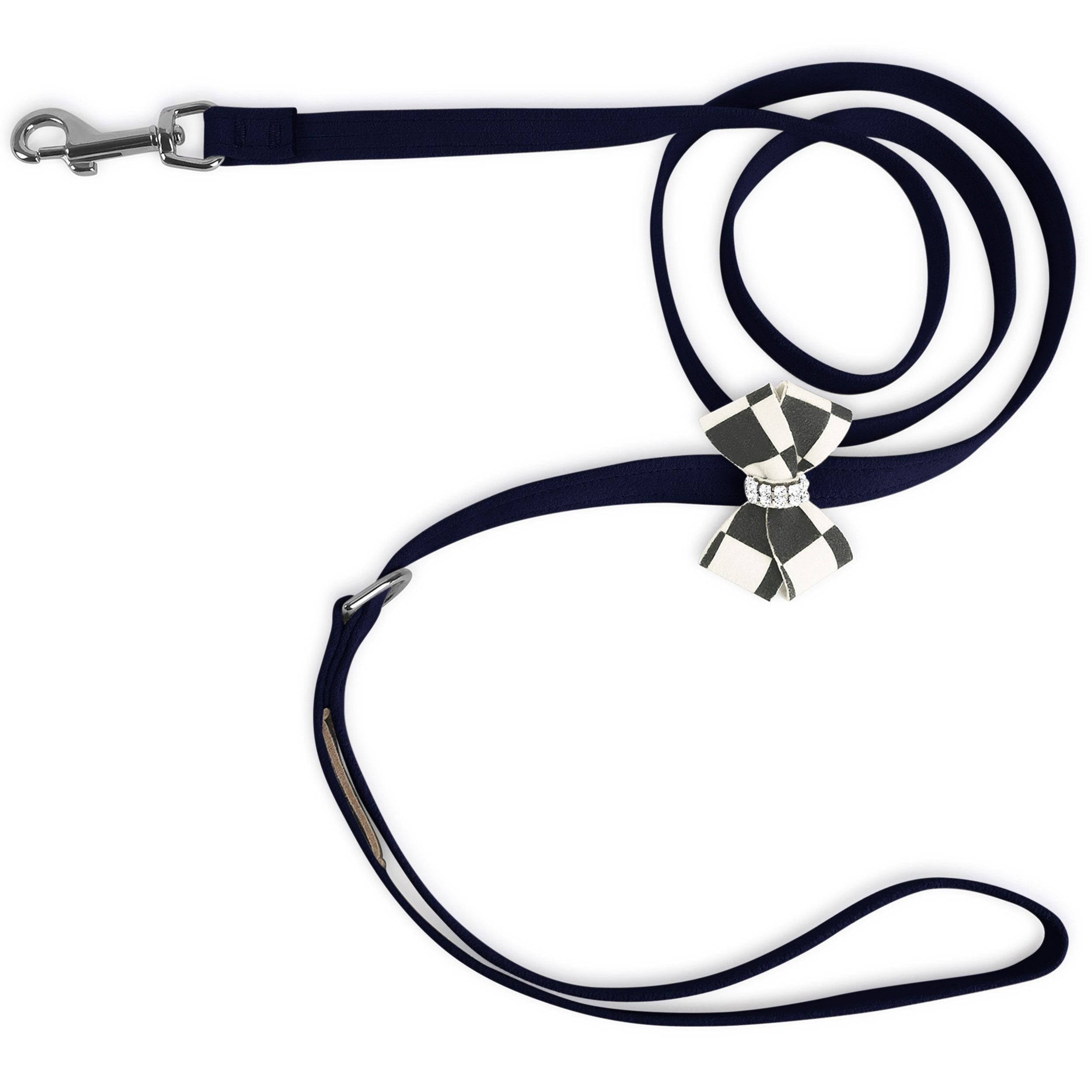 Windsor Check Nouveau Bow Leash Indigo