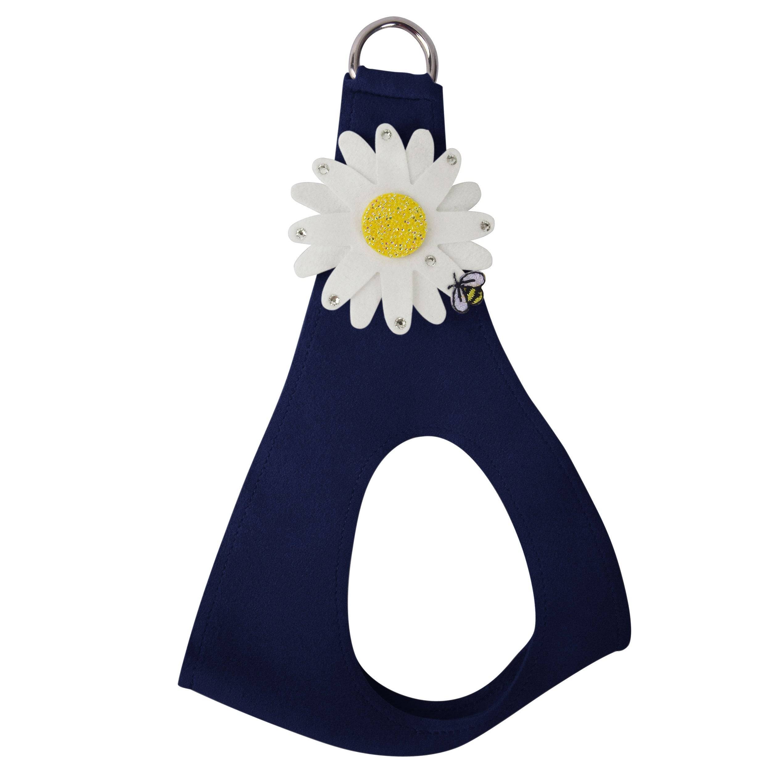 Large Daisy with AB Crystal Stellar Center Step In Harness-Classic Neutrals Indigo