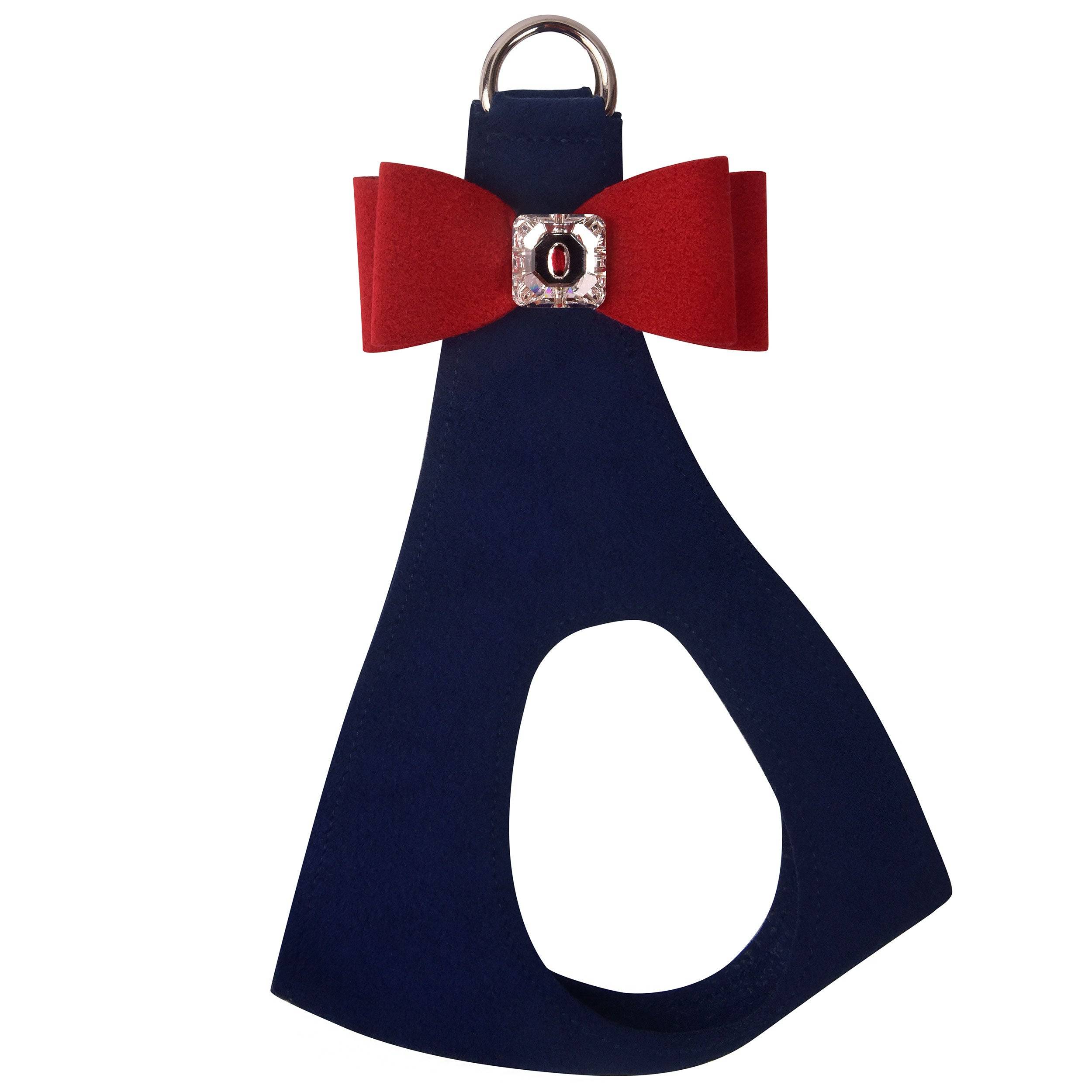 Red Big Bow Step In Harness Indigo