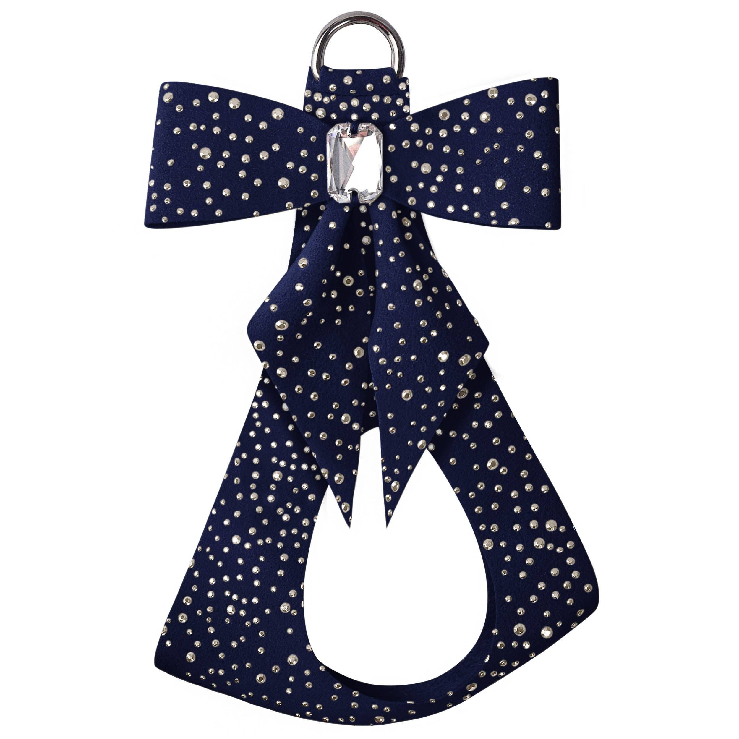 Silver Stardust Tail Bow Step In Harness-Classic Neutrals Indigo