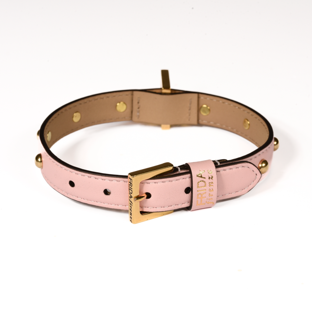 Sphere Pink Leather Collar