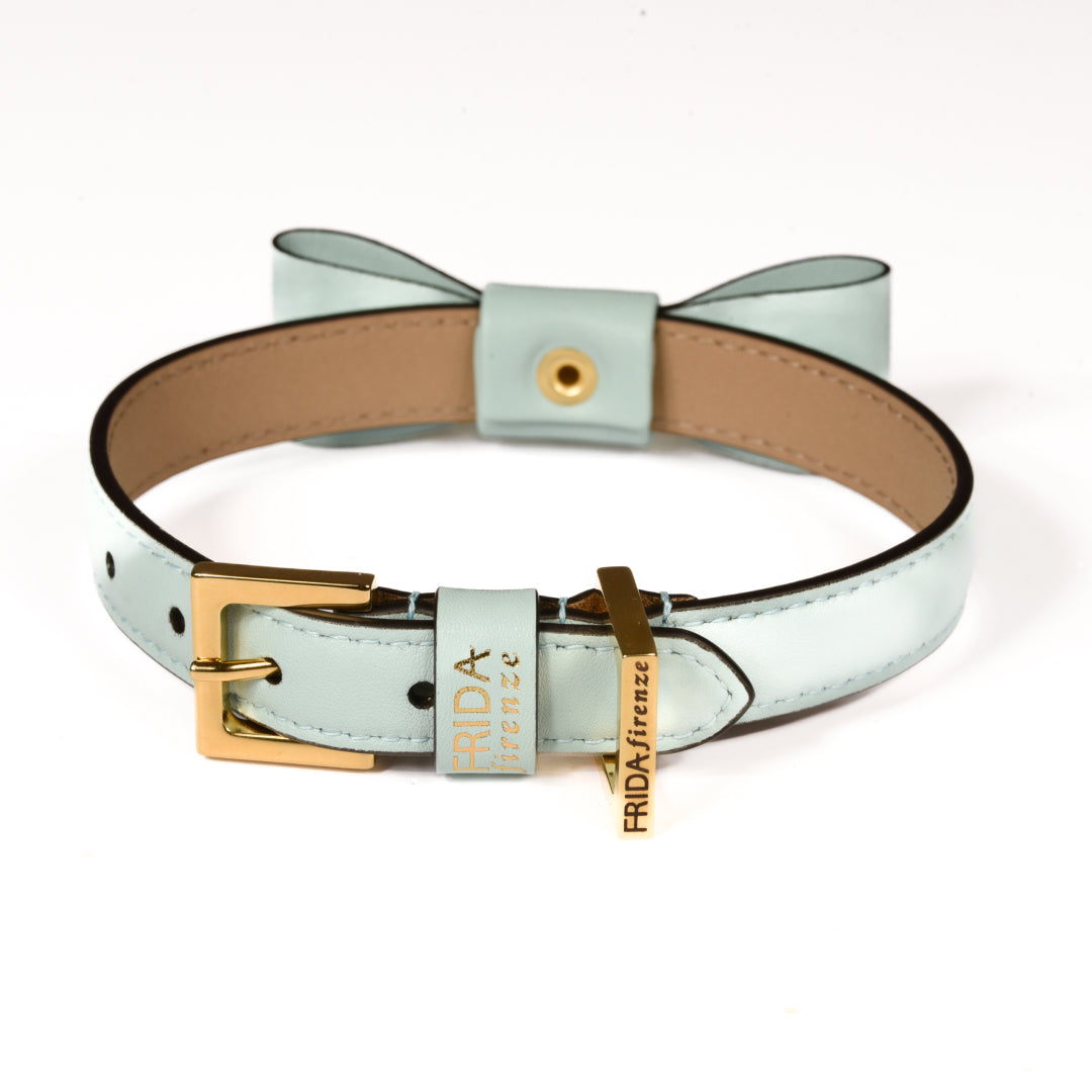 Rock Bow Cloud Leather Collar