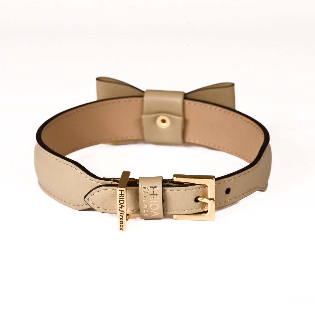 Rock Bow Mud Leather Collar