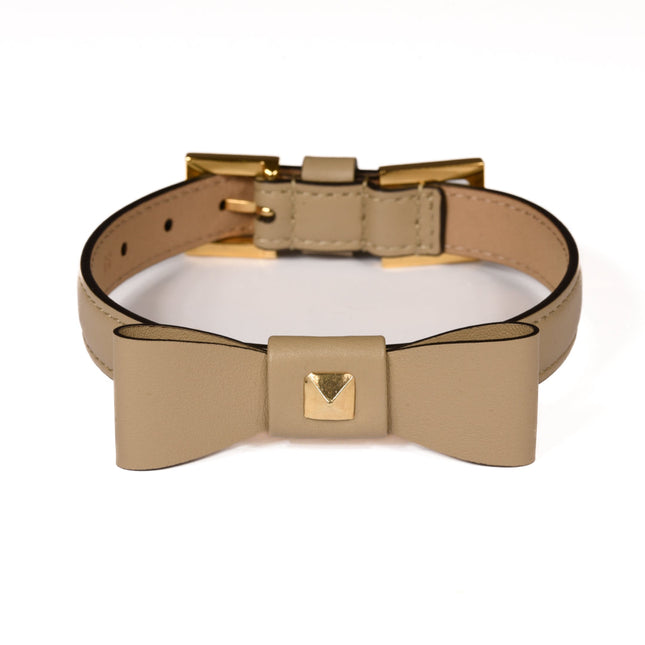 Rock Bow Mud Leather Collar