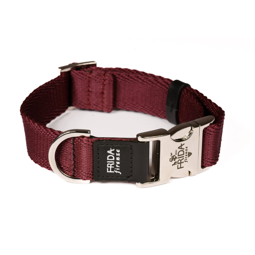 Classic Ribbon Collar in Wine Red