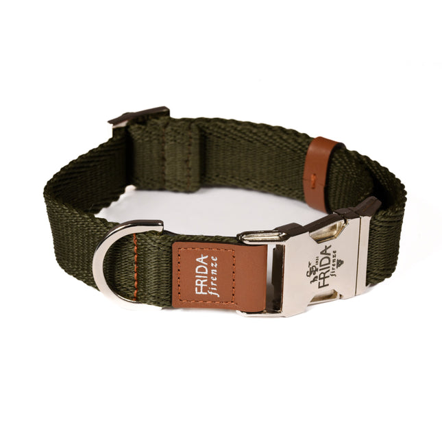 Classic Ribbon Collar in Military Green