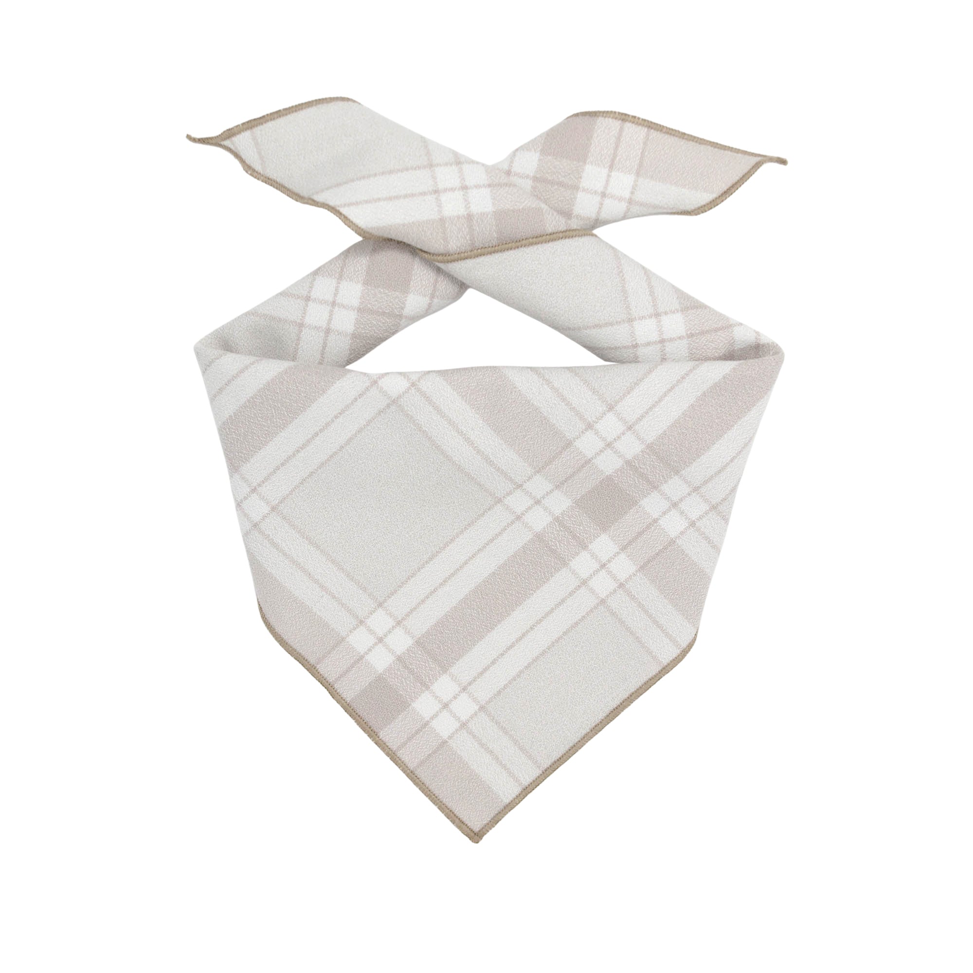 Ivory Luxe Flannel Dog Bandana HT Animal Supply