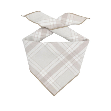 Ivory Luxe Flannel Dog Bandana