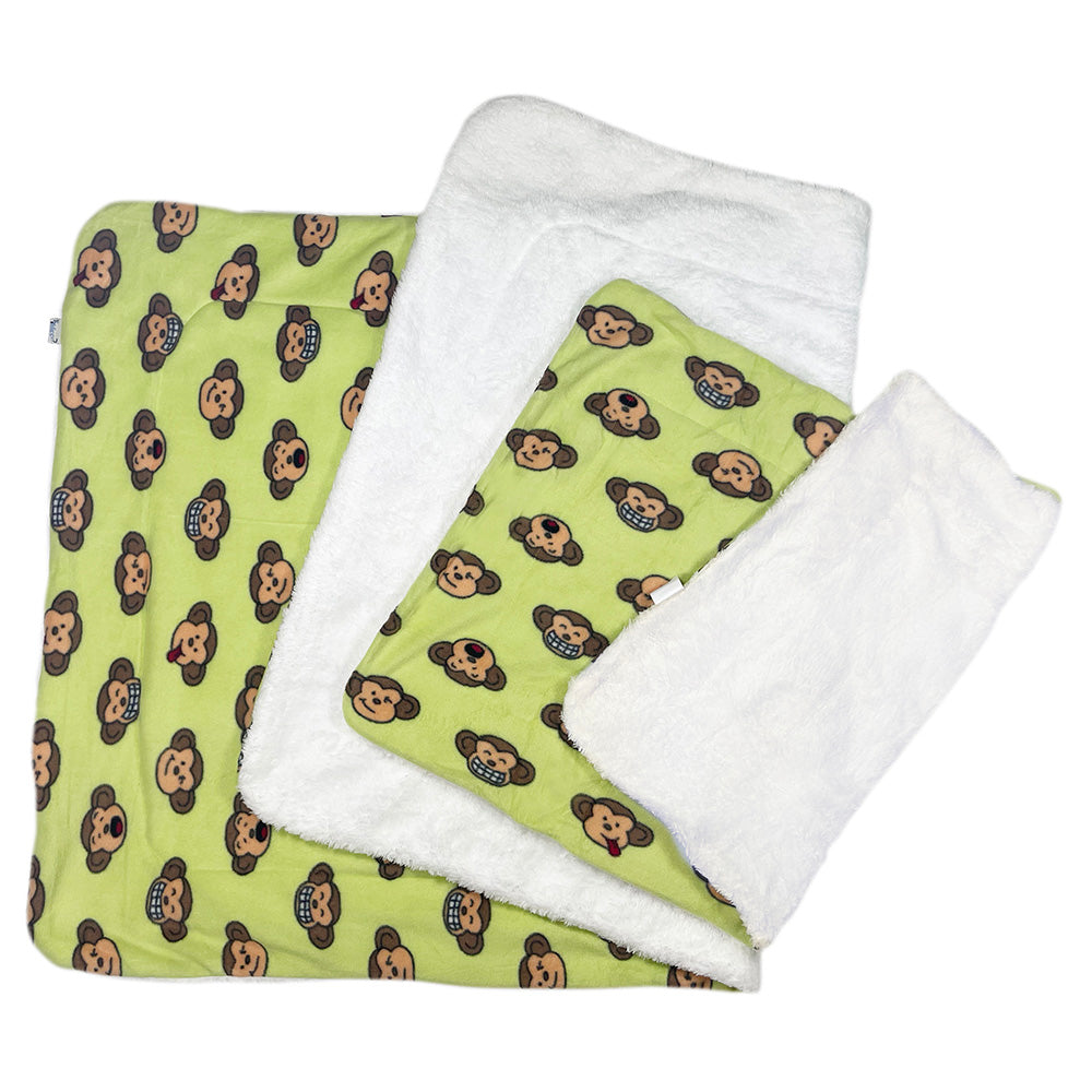 Double Layered Silly Monkey Fleece/Ultra-Plush Blanket - Lime