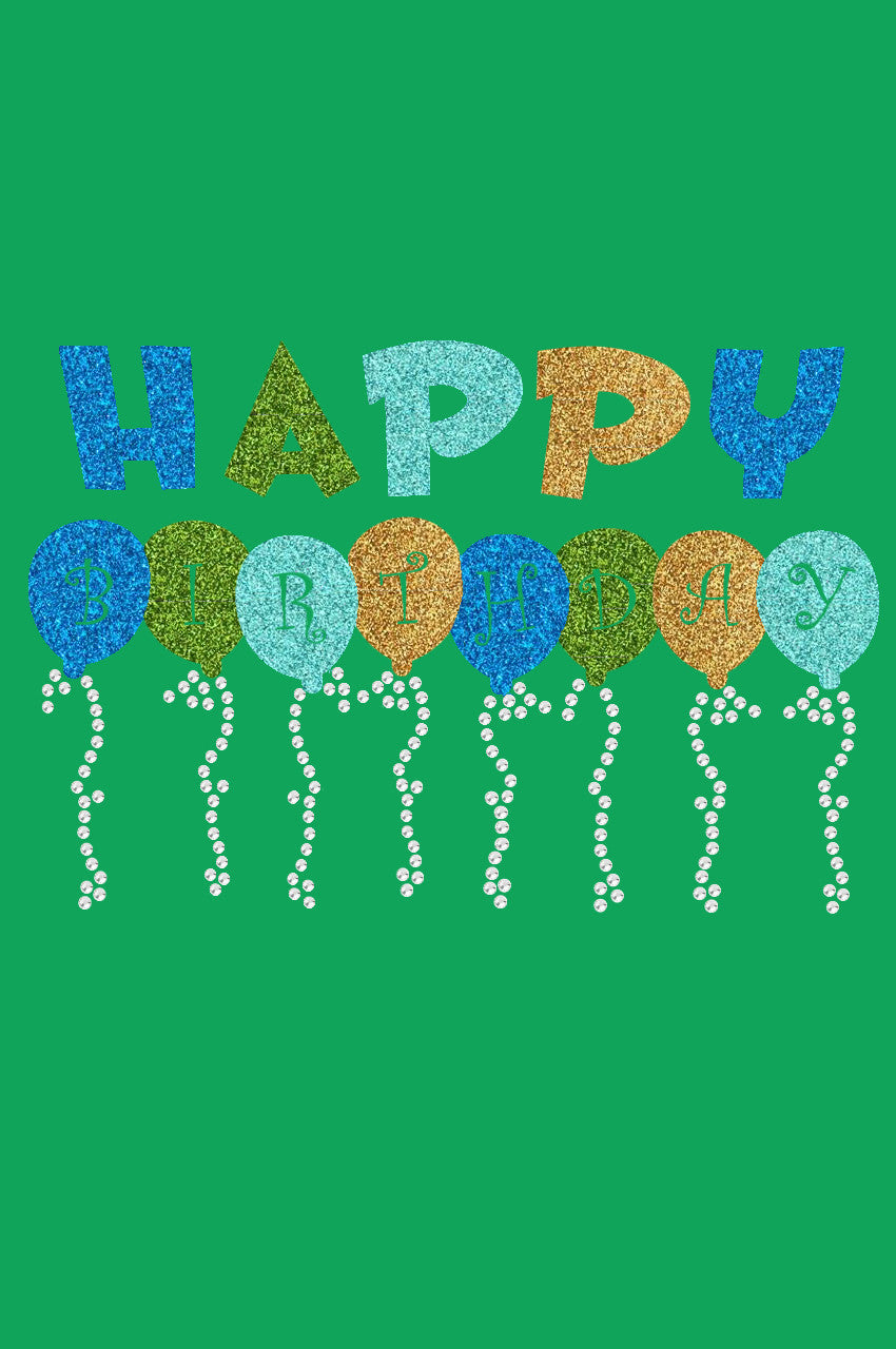 Happy Birthday Balloons (Blue) - Bandana