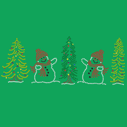 Two Snowmen in Trees - Bandana