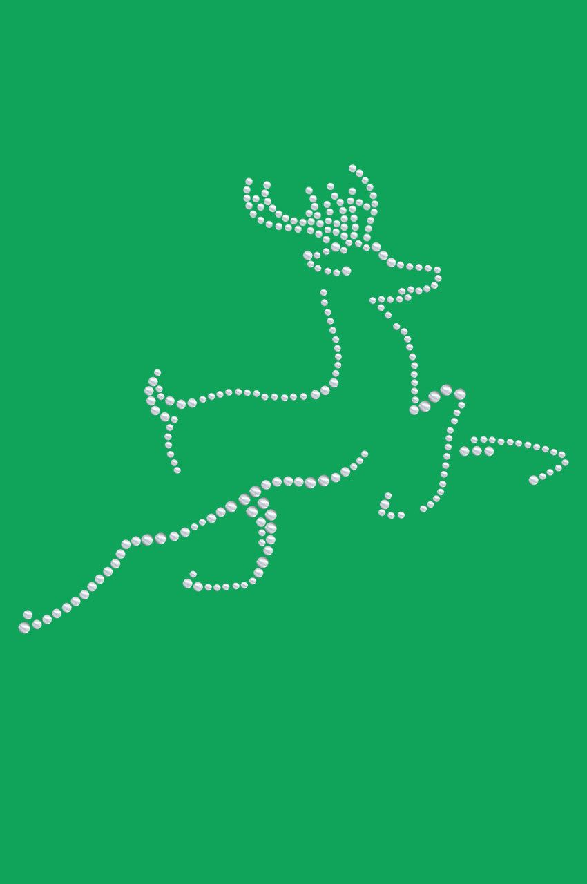 Nailhead Reindeer - Bandana Kelly Green