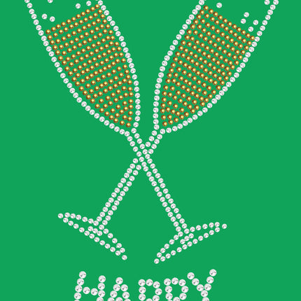 Happy New Year Champagne Glasses - Bandanna