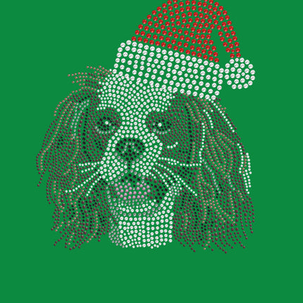 Cavalier King Charles Spaniel with Santa Hat - Women's Tee